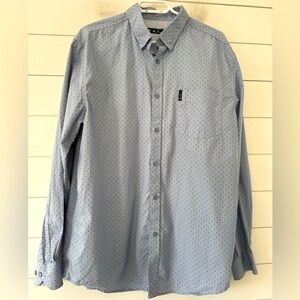 Ben Sherman  XXL The Original Button Down navy dots mid blue background …